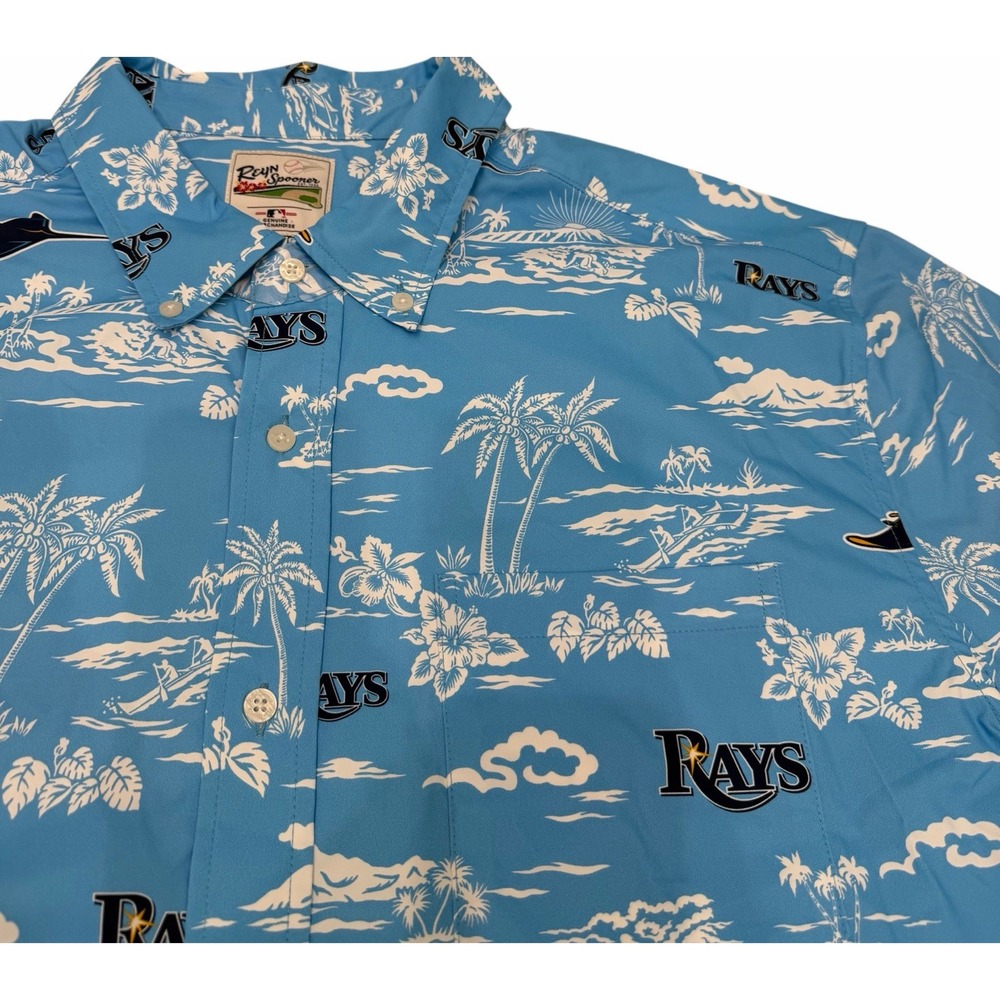 Reyn Spooner Men's Tampa Bay Rays Kekai Performance Aloha Shirt 2XL NWT